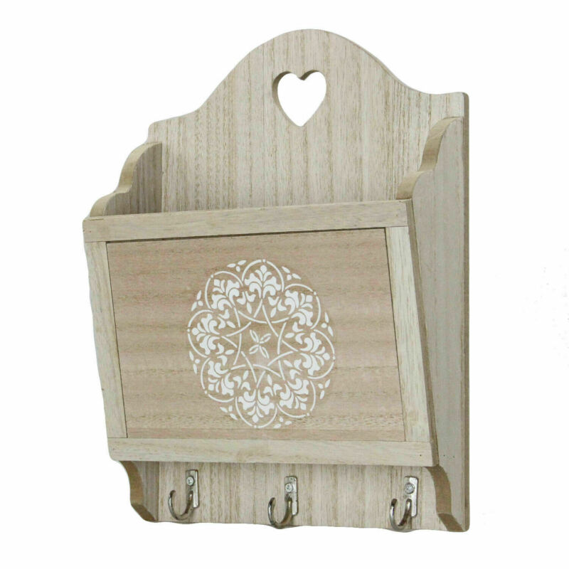 Shabby Chic Natural Wooden Key Storage