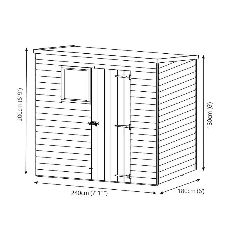 Posh Timber Shed 8 x 6 Ft.