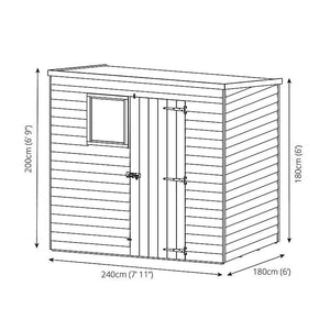 Posh Timber Shed 8 x 6 Ft.