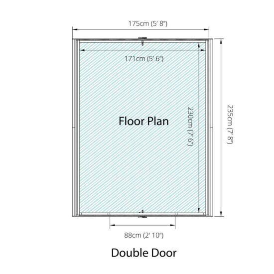 Traditional Timber Shed 8 x 6 Ft. (Windowless)