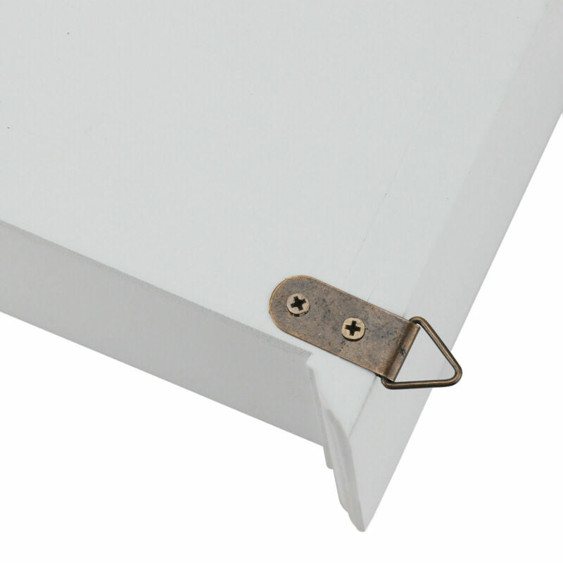 Vintage Wooden Shabby Chic Key Storage with Shelves - White