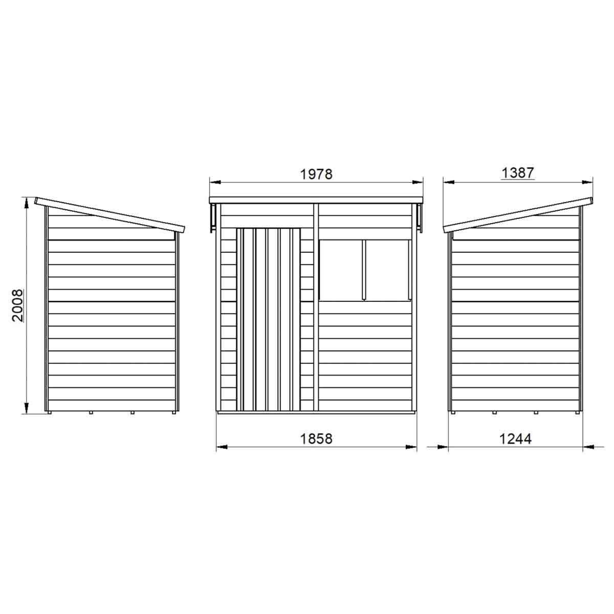 Posh Timber Shed 6 x 4 Ft.