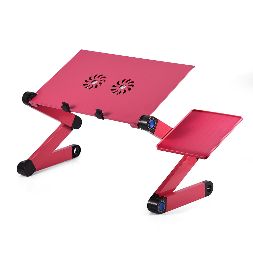 Ergonomic Stand Up Desk Converter with Cooling Fan - Red