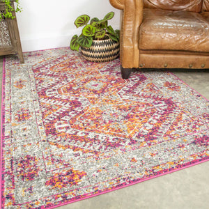 Traditional South American Pink Area Rug - Ethumz United Kingdom Limited