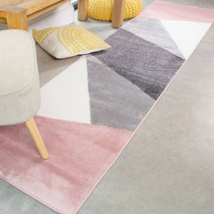 Scandinavian Geometric Pink Area Rug - Ethumz United Kingdom Limited