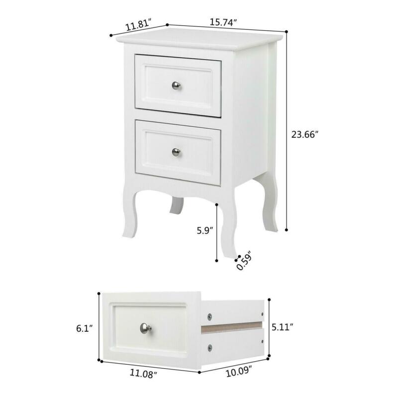 Ethumz White B Bedside Tables - Ethumz United Kingdom Limited