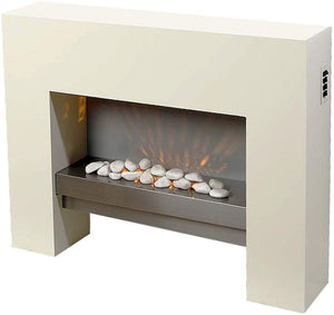 Modern Electric Fire Suites & Surround - White (40 Inch)