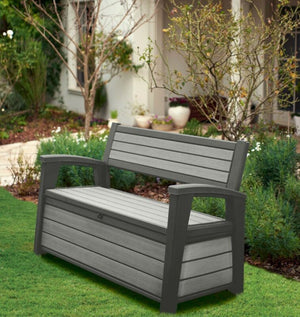 Grey Modern Garden Storage Bench