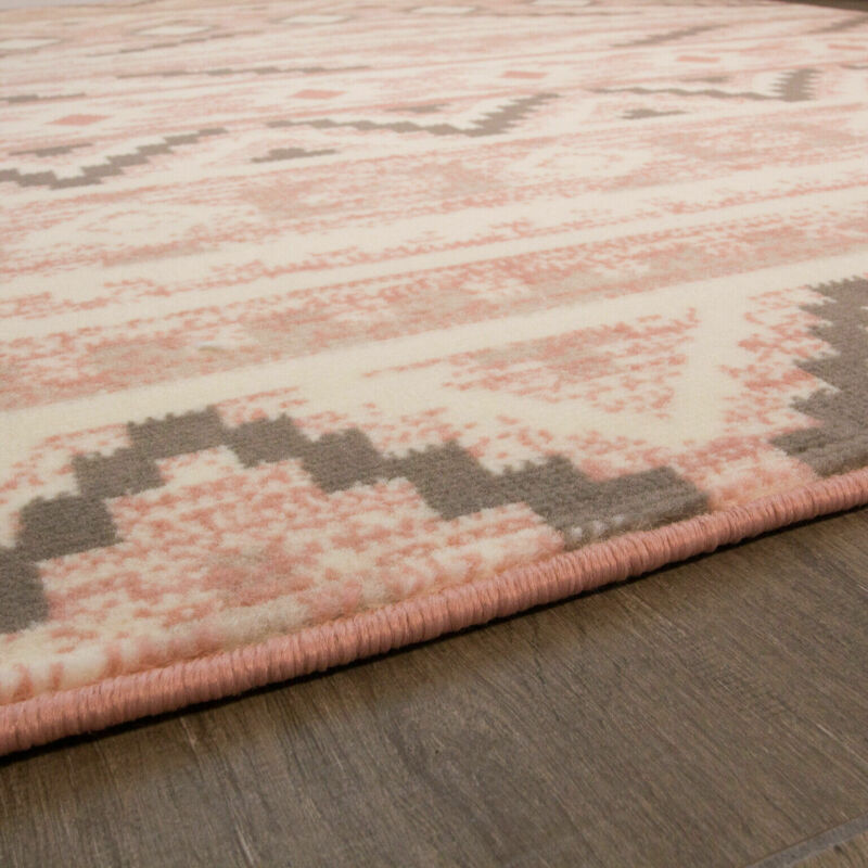 Traditional Geometric Pink Area Rug - Ethumz United Kingdom Limited