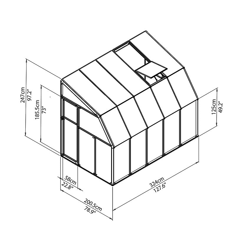 Posh 6 x 10 Ft. Conservatory (FASTER DELIVERY)