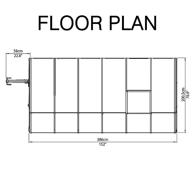 Posh 6 x 12 Ft. Conservatory (FASTER DELIVERY)