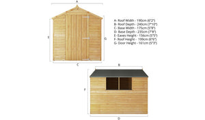 Traditional Timber Shed 8 x 6 Ft.