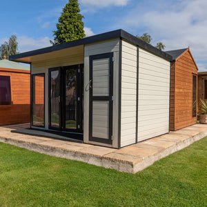 3.8M x 2.5M Ashley Garden Office with Veranda | The Best Garden Office on the Market