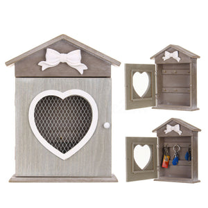 Wooden Heart Key Storage