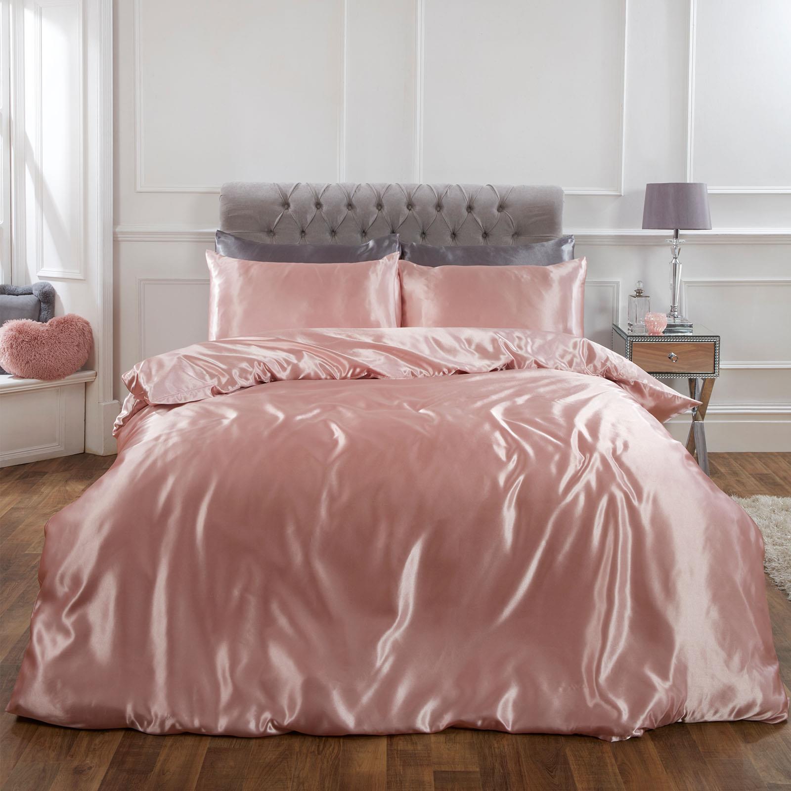 Satin Silk Duvet Cover With Pillowcase