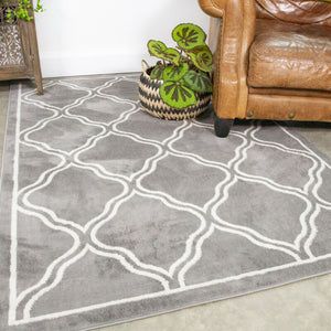 Moroccan Geometric Grey Area Rug - Ethumz United Kingdom Limited