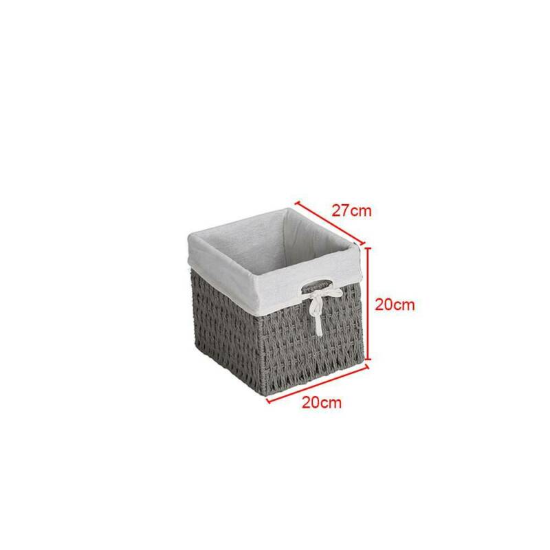 Ethumz Grey Bedside Tables with Wicker Drawers - Ethumz United Kingdom Limited