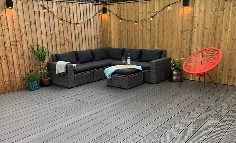 Wood-plastics Composite Decking Anthracite Grey -  (£65 per M2)