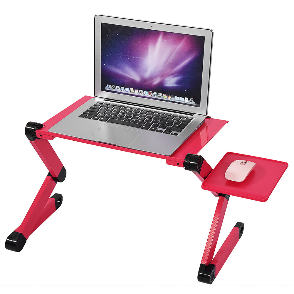 Ergonomic Stand Up Desk Converter with Cooling Fan - Red