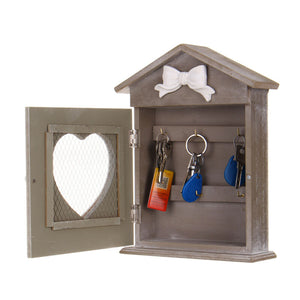 Wooden Heart Key Storage