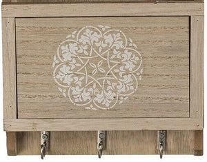 Shabby Chic Natural Wooden Key Storage