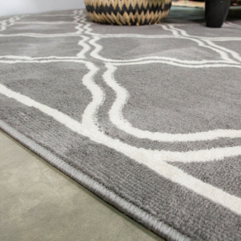 Moroccan Geometric Grey Area Rug - Ethumz United Kingdom Limited