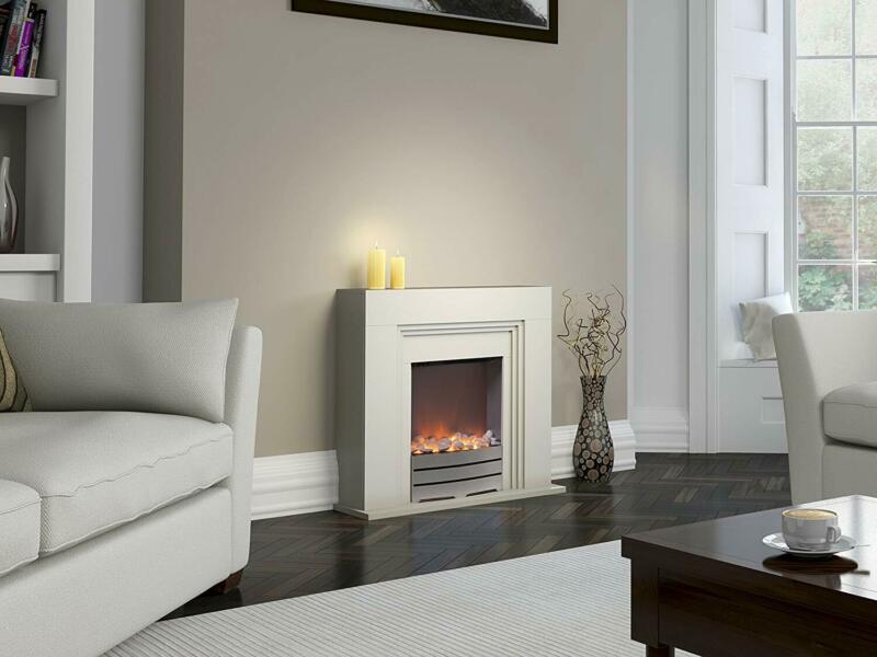 Minimalists Electric Fire Suites & Surround - White (32 Inch)