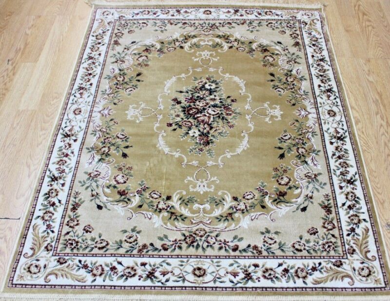 Traditonal European Gold Area Rug - Ethumz United Kingdom Limited