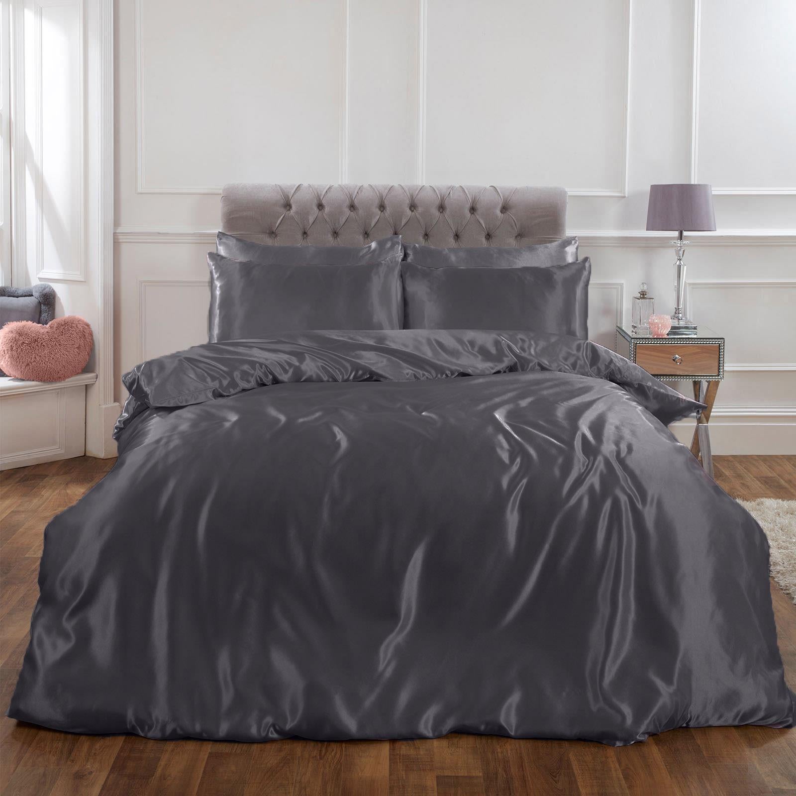 Satin Silk Duvet Cover With Pillowcase