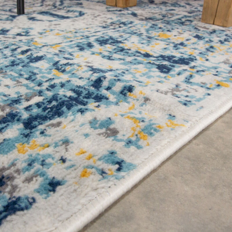 Traditional South American Blue Area Rug - Ethumz United Kingdom Limited