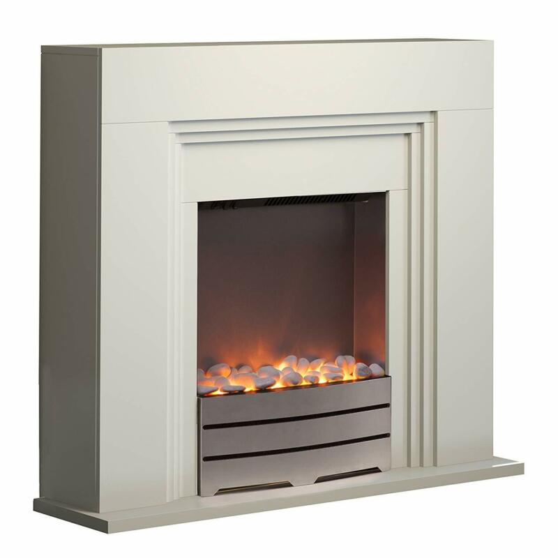 Minimalists Electric Fire Suites & Surround - White (32 Inch)