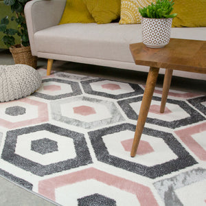 Moroccan Geometric Pink Area Rug - Ethumz United Kingdom Limited