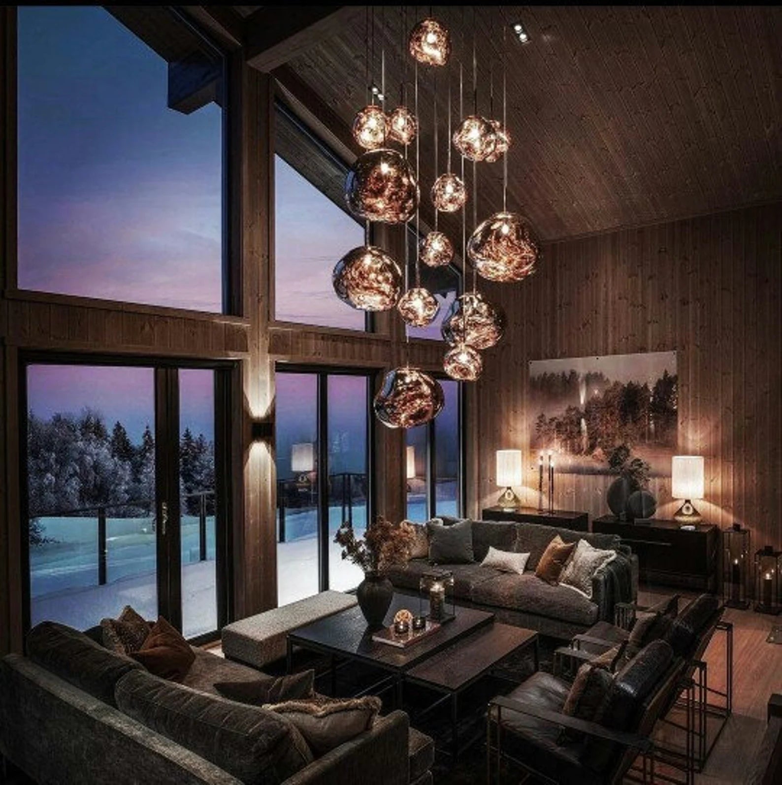 Maja Pendant Light Lava Glass