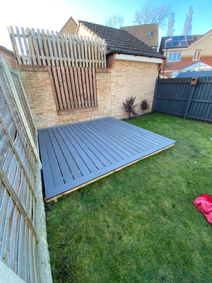 Wood-plastics Composite Decking Anthracite Grey -  (£65 per M2)