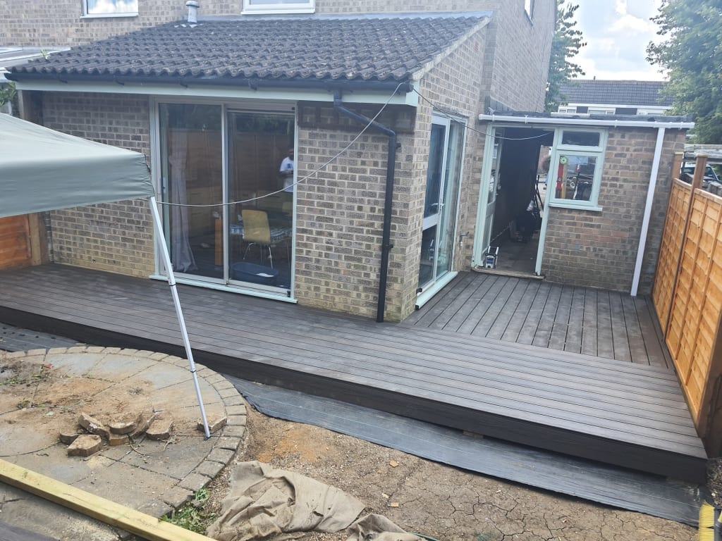 Wood-plastics Composite Decking Anthracite Grey -  (£65 per M2)