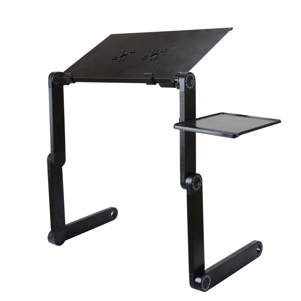 Ergonomic Stand Up Desk Converter with Cooling Fan - Black