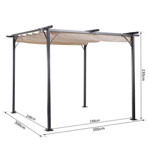 Posh 3M x 3M Pergola - Retractable