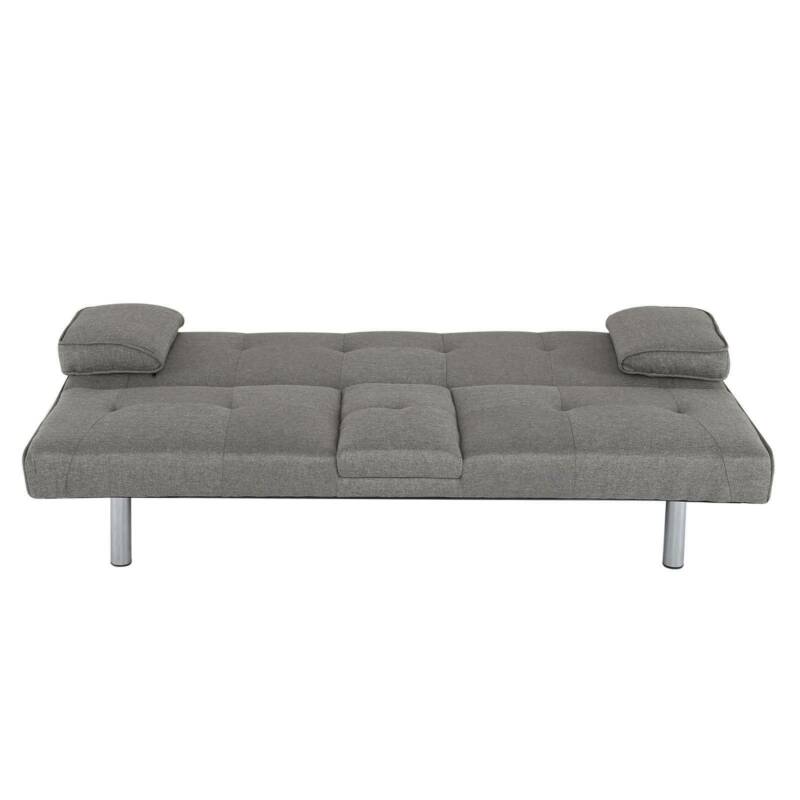 Ethumz Linen 3 Seater Sofa Bed with Cup Holder - Ethumz United Kingdom Limited