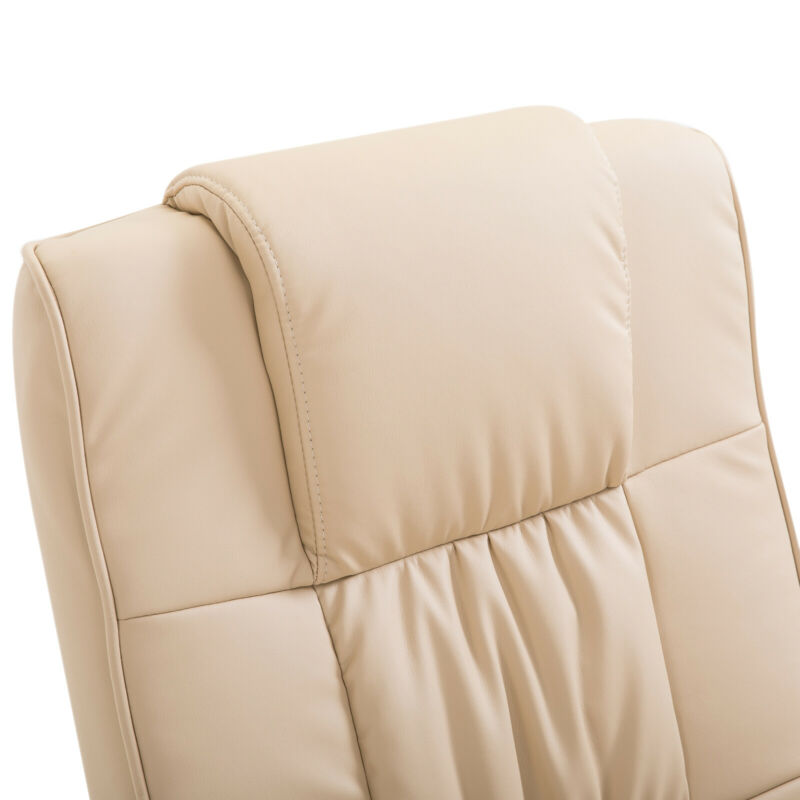 Ethumz Electric Heated Massage Faux Leather Cream Chair - Ethumz United Kingdom Limited