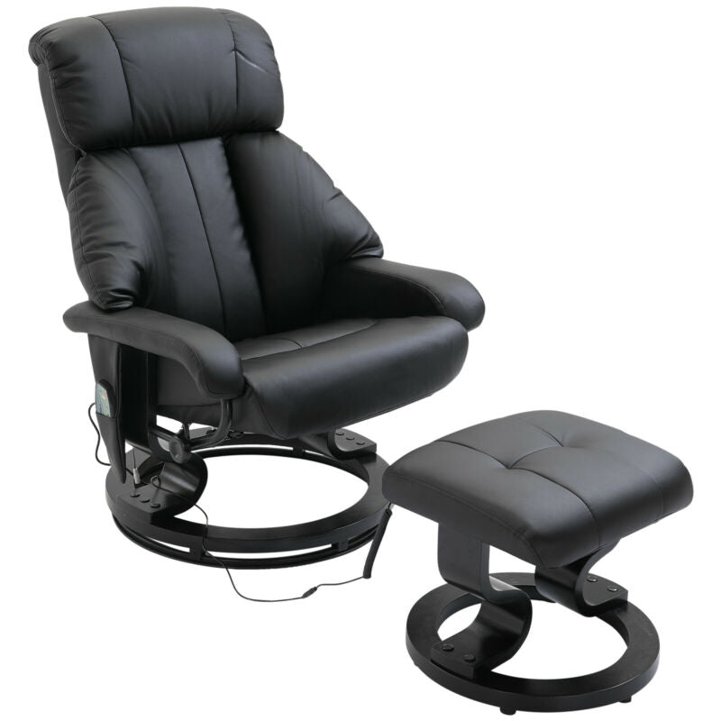 Ethumz Electric Heated Massage Faux Leather Rest Chair Plus Black - Ethumz United Kingdom Limited