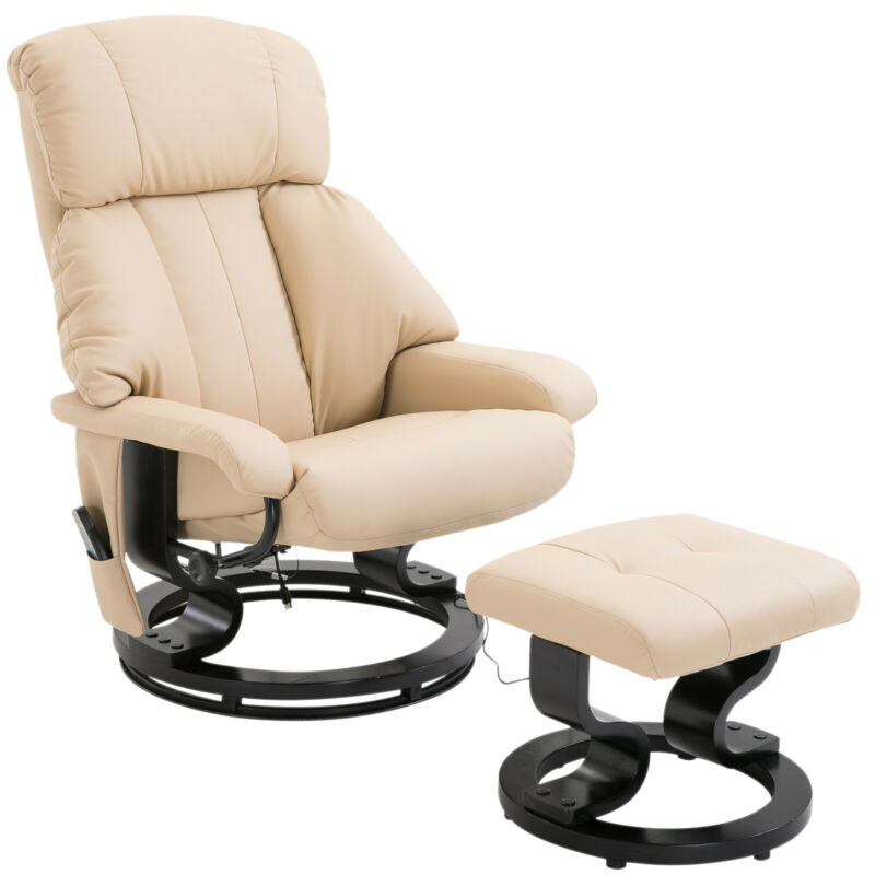 Ethumz Electric Heated Massage Faux Leather Rest Chair Plus Cream - Ethumz United Kingdom Limited