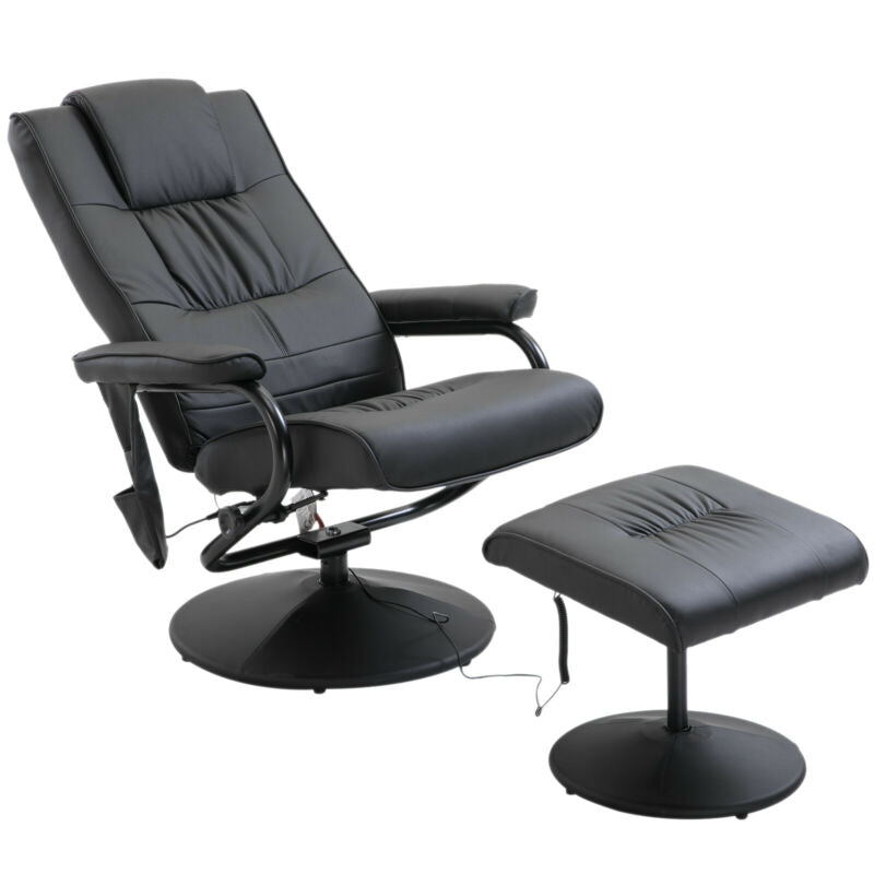 Ethumz Electric Heated Massage Faux Leather Black Chair - Ethumz United Kingdom Limited