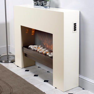 Modern Electric Fire Suites & Surround - White (40 Inch)